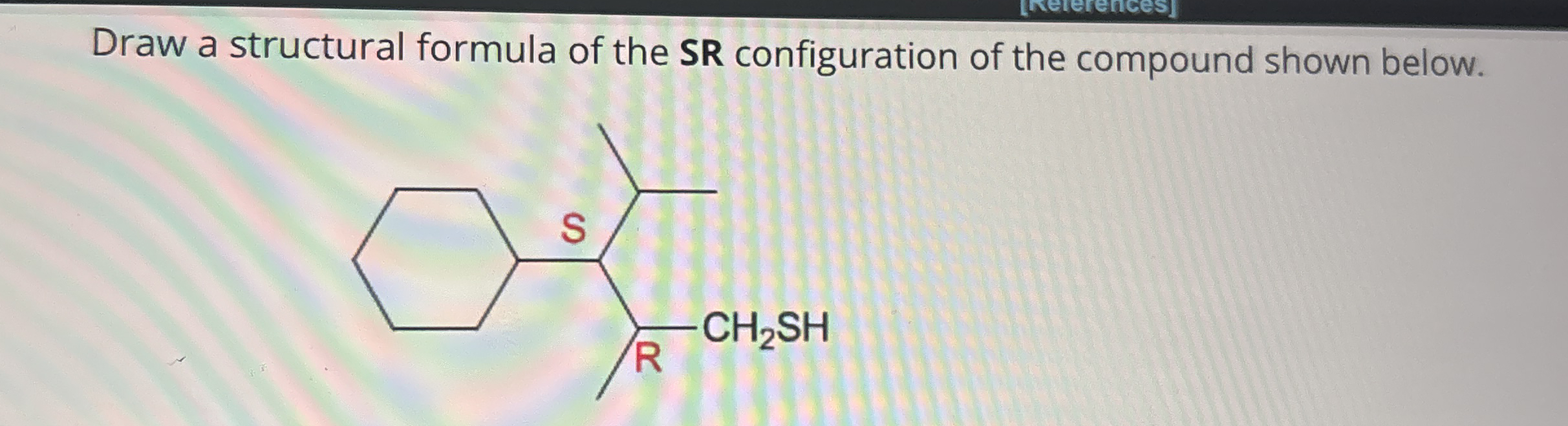 Solved Draw a structural formula of the SR configuration of | Chegg.com