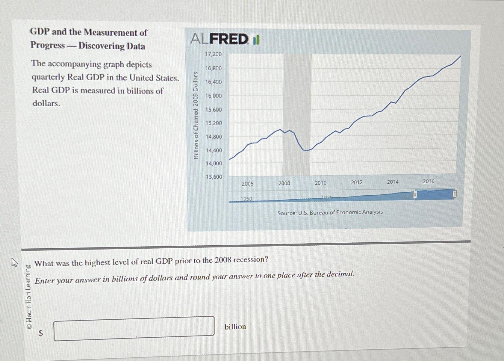 Solved GDP And The Measurement Of Progress - ﻿Discovering | Chegg.com