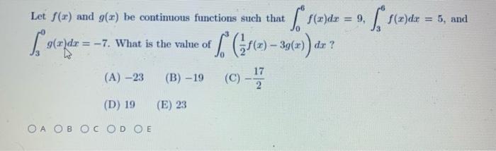 Solved Let F And G X Be Continuous Functions Such That Chegg Com