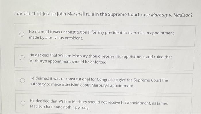 The authority claimed by john marshall in sales