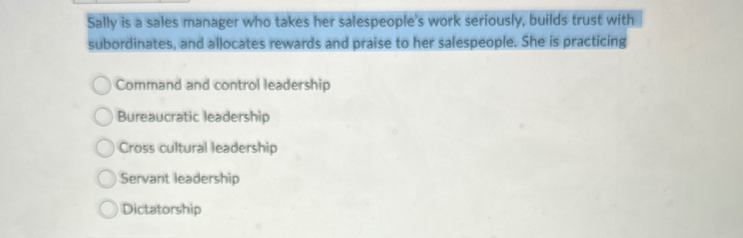 Solved Sally is a sales manager who takes her salespeople's | Chegg.com