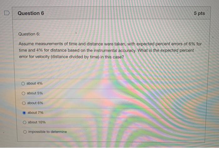 Solved Question 6 5 pts Question 6: Assume measurements of | Chegg.com