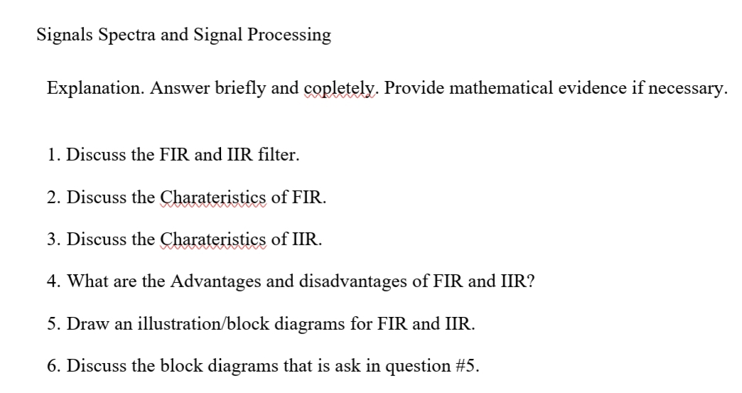 Solved Signals Spectra and Signal Processing Explanation.