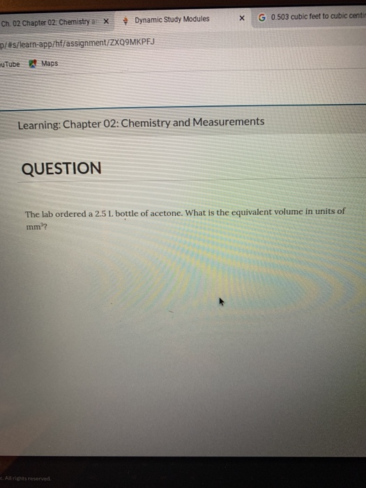 Solved X Dynamic Study Modules Ch. 02 Chapter 02: Chemistry | Chegg.com