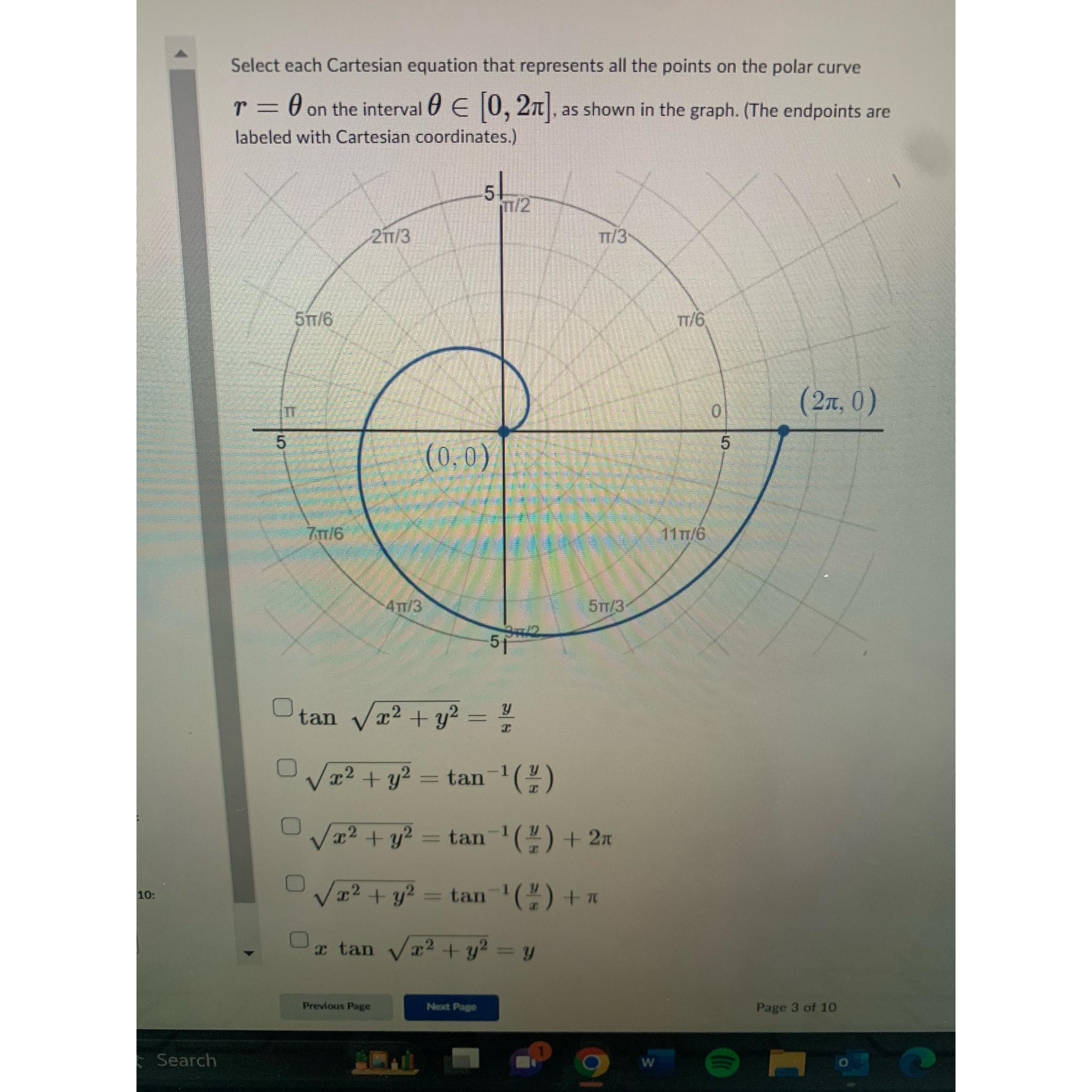 Solved Select each Cartesian equation that represents all | Chegg.com