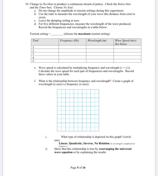 Solved Part li Wave on a String In this section, you will be | Chegg.com
