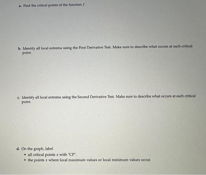 Solved [DA4b] Consider the function f(x)=x4−4x3. Find each | Chegg.com