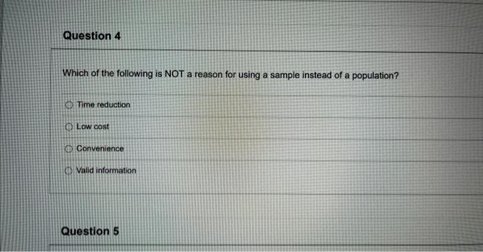 Solved Which of the following is NOT a reason for using a | Chegg.com