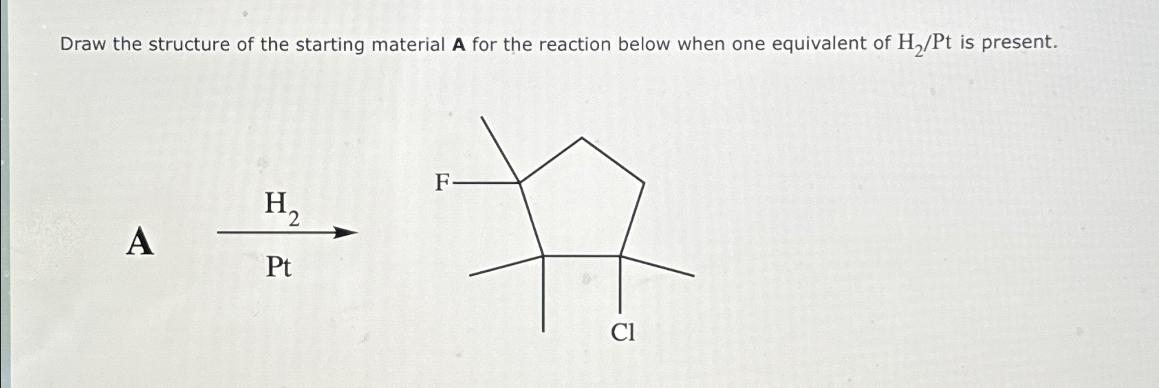 Solved Draw the structure of the starting material A for the | Chegg.com