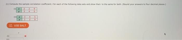 Solved (C) Compute the sample correlation coefficients for | Chegg.com