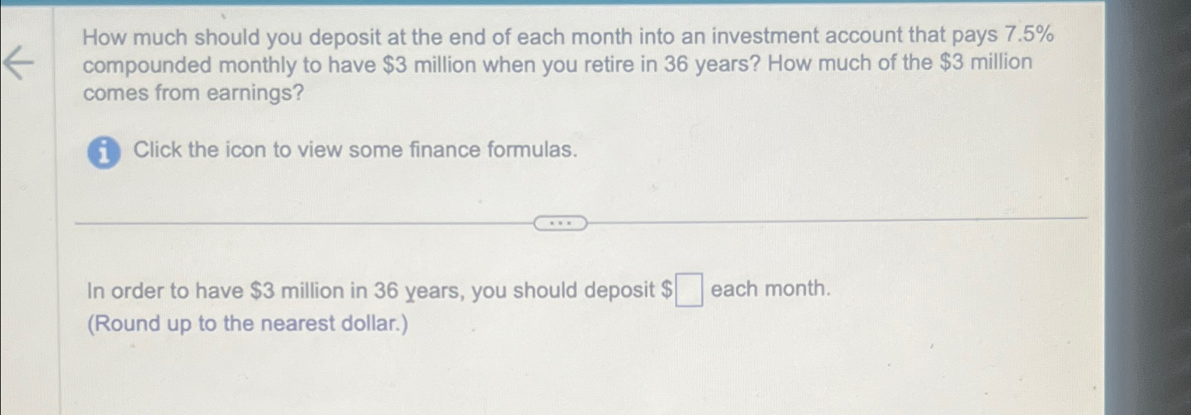 Solved How much should you deposit at the end of each month