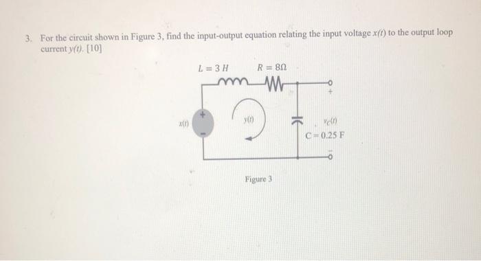 Solved 3. For the circuit shown in Figure 3, find the | Chegg.com