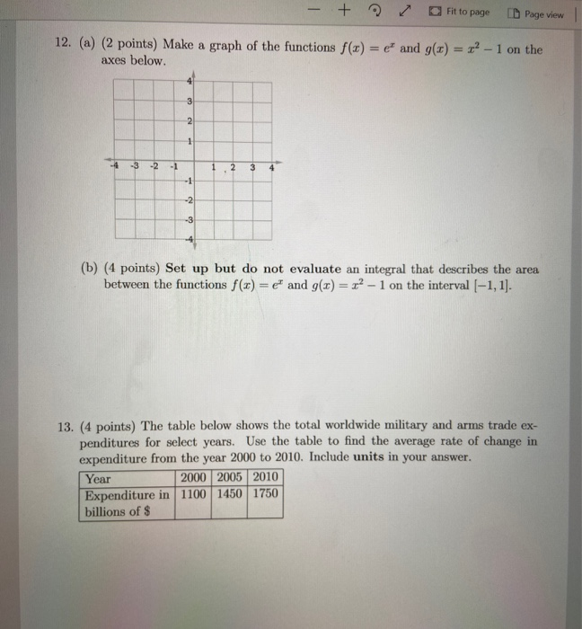 Solved + Fit to page ID Page view 12. (a) (2 points) Make a | Chegg.com