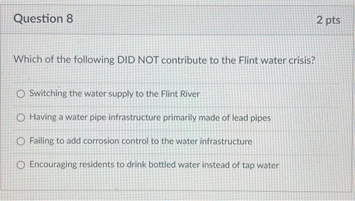 Solved Question 8 Which of the following DID NOT contribute | Chegg.com