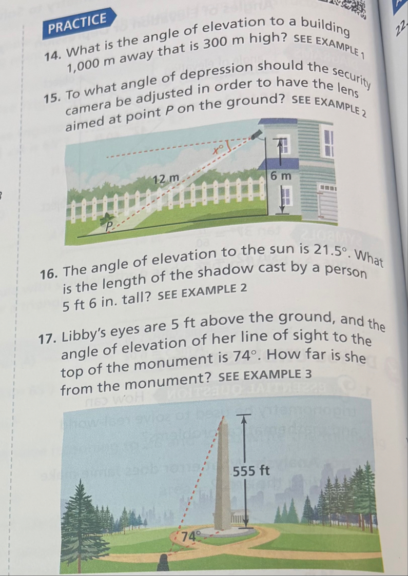 Solved What is the angle of elevation to a building 1,000m | Chegg.com