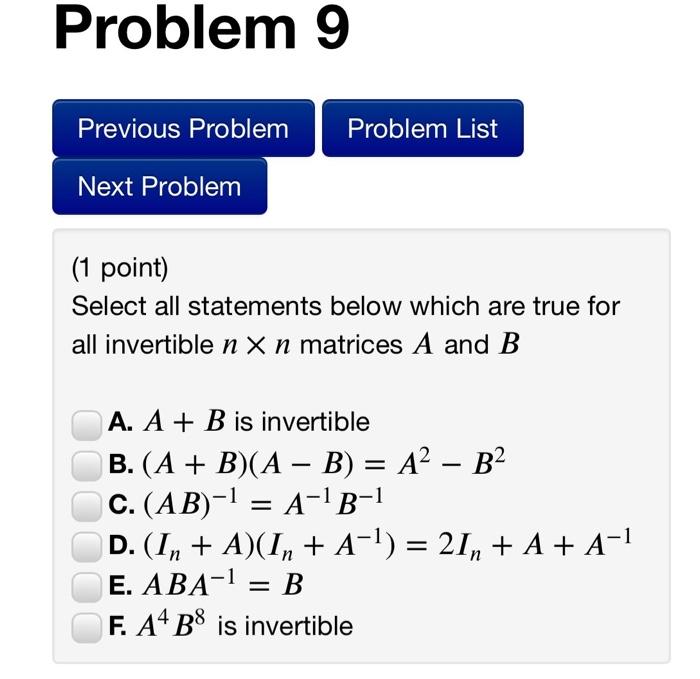 Solved Problem 9 Previous Problem Problem List Next Problem | Chegg.com