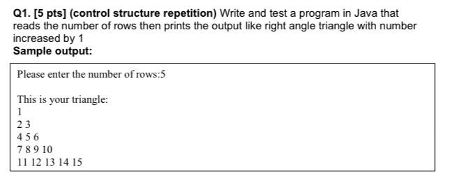 Solved Q1. [5 pts] (control structure repetition) Write and | Chegg.com