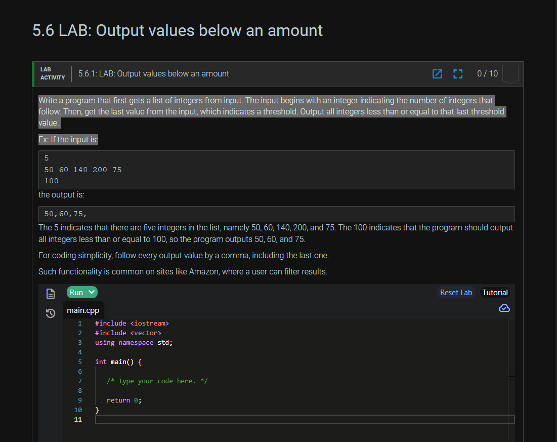 Solved Write a program that first gets a list of integers | Chegg.com