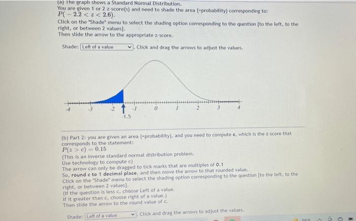 Solved (a) the graph shows a Standard Normal Distribution. | Chegg.com