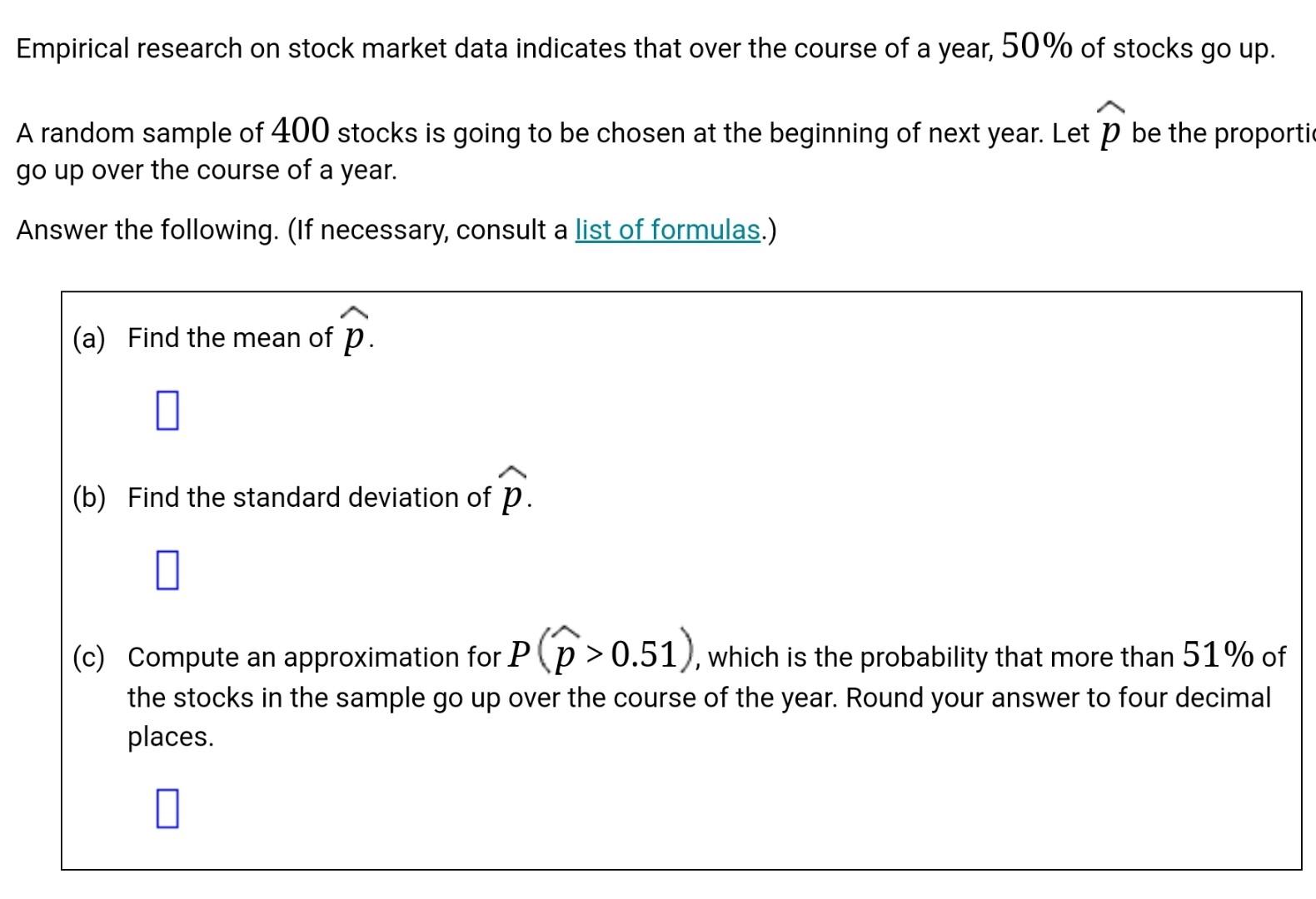 Solved Empirical Research On Stock Market Data Indicates | Chegg.com