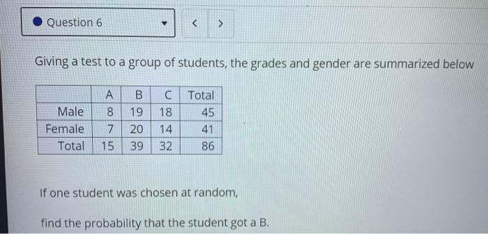 Solved Question 1 A Test Was Given To A Group Of | Chegg.com