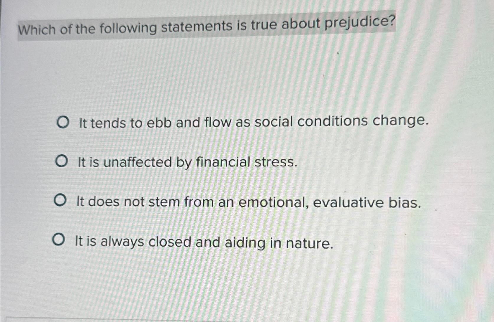 Solved Which of the following statements is true about | Chegg.com