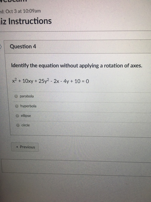 Solved ed: Oct 3 at 10:09am uiz Instructions Question 4 | Chegg.com