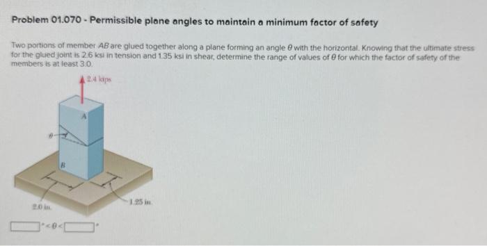 Solved Problem 01.070 - Permissible plane angles to maintain | Chegg.com