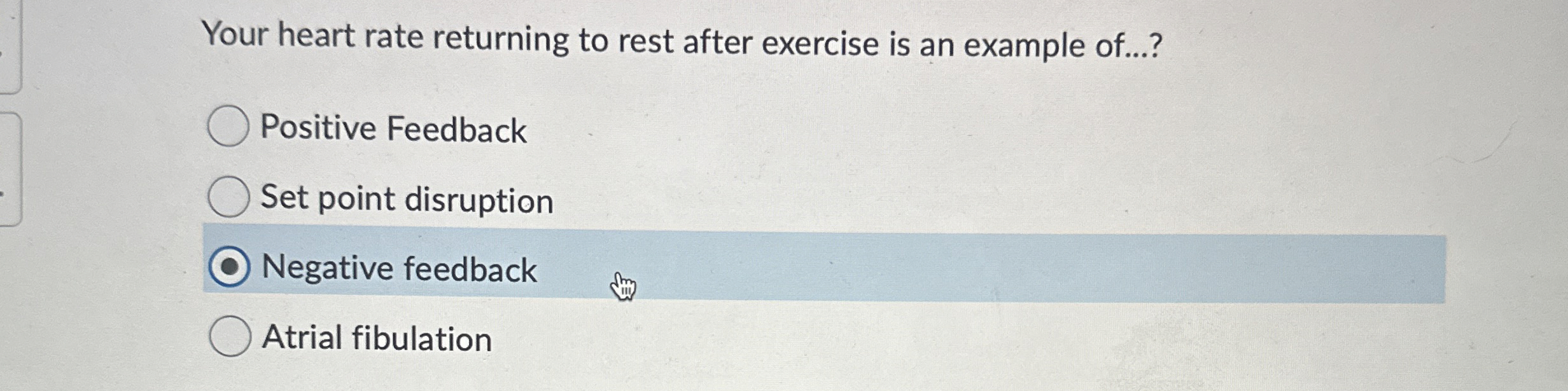 Solved Your heart rate returning to rest after exercise is
