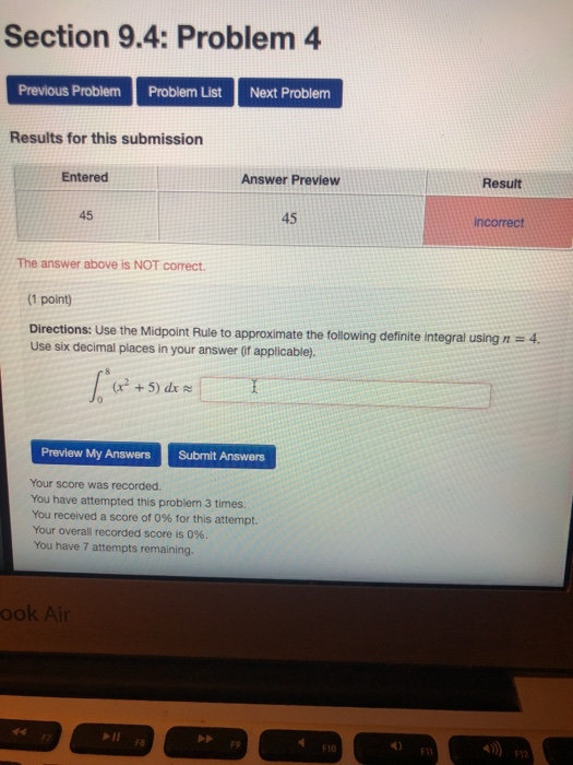 Solved Section 9.4: Problem 4 Previous Problem Problem List | Chegg.com