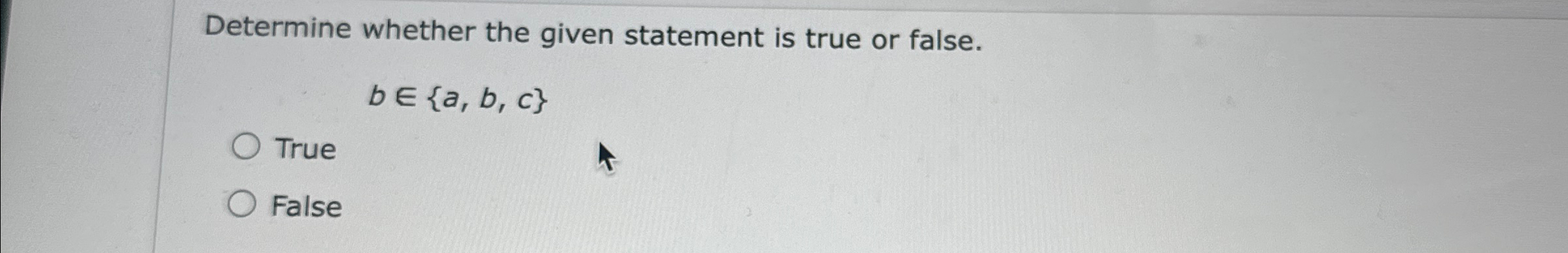 Solved Determine whether the given statement is true or | Chegg.com