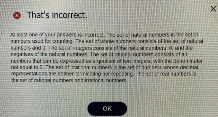 Solved List all numbers from the given set that are a. | Chegg.com