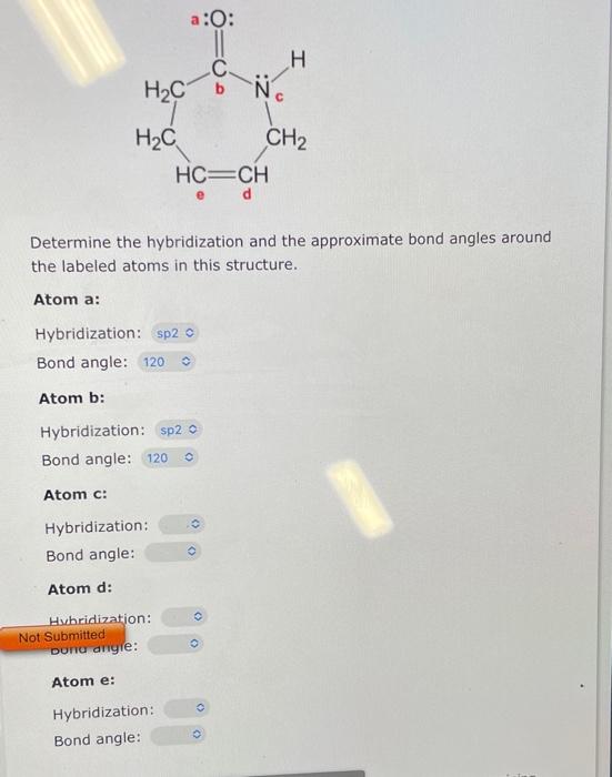 Solved Determine The Hybridization And The Approximate Bond