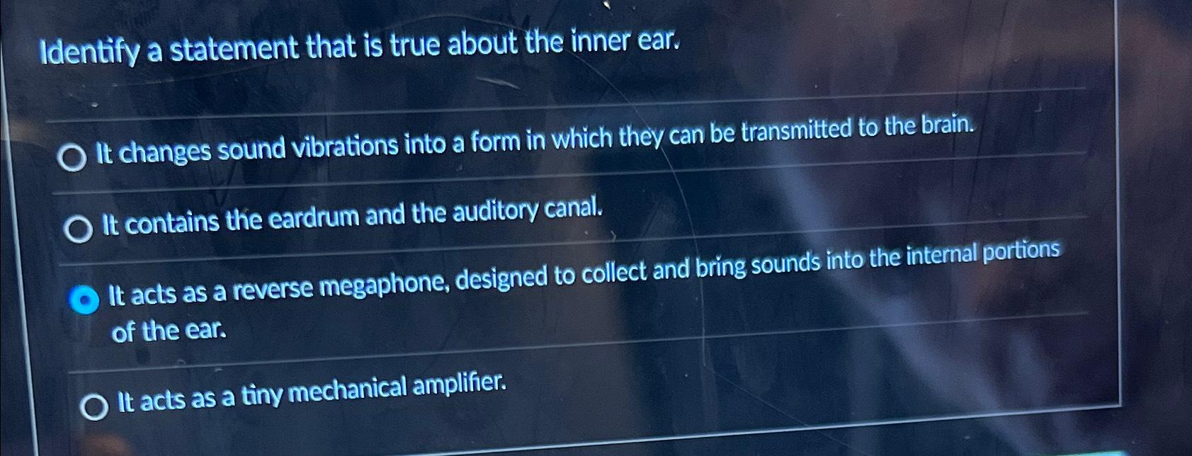 Identify a statement that is true about the inner | Chegg.com