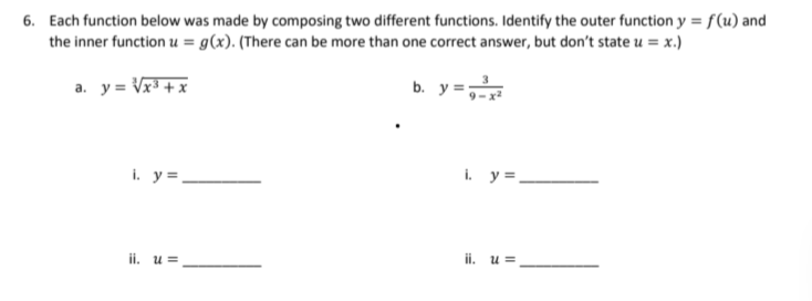 Solved Each Function Below Was Made By Composing Two 