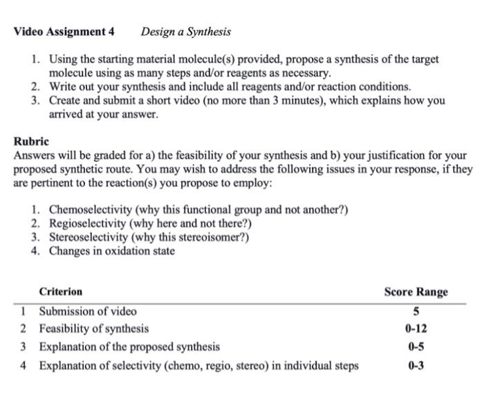 Solved Video Assignment 4 Design a Synthesis 1. Using the | Chegg.com