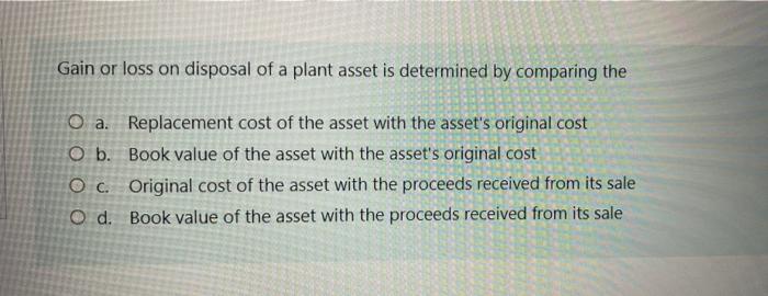 solved-gain-or-loss-on-disposal-of-a-plant-asset-is-chegg