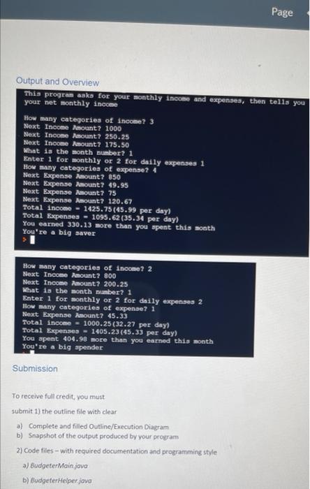 Solved CSC 15 Programming Assignment 4 Budgeter Program | Chegg.com