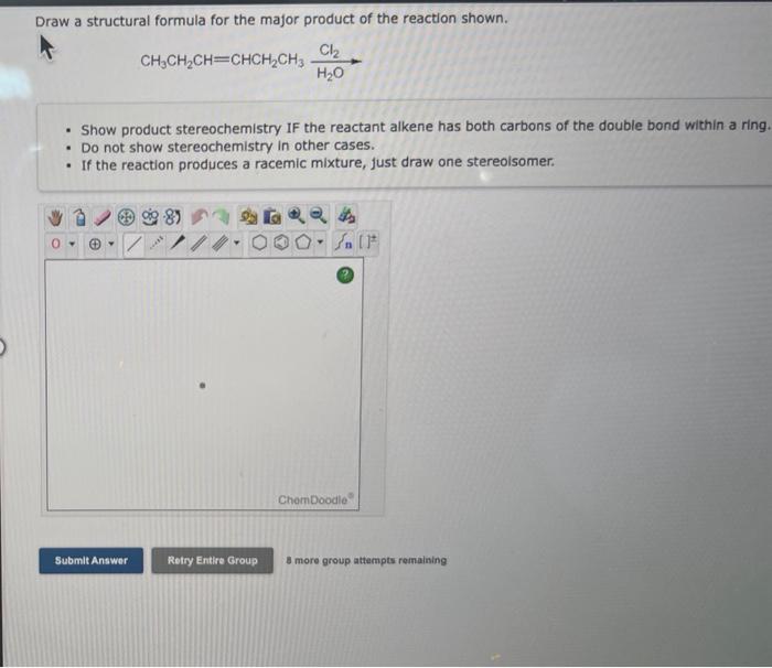 Solved Draw a structural formula for the major product of | Chegg.com
