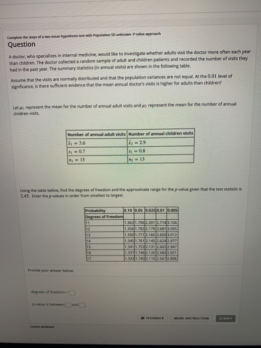 two mean hypothesis test calculator