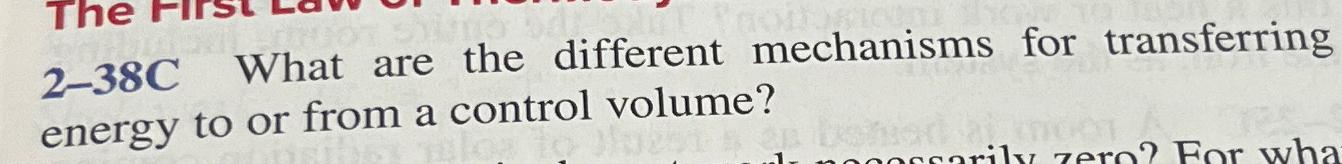 Solved 2-38C What are the different mechanisms for | Chegg.com