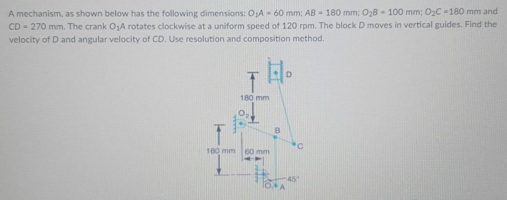 A mechanism, as shown below has the following | Chegg.com