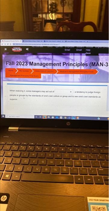 Solved when realizng it, some manager may act out of anger, | Chegg.com