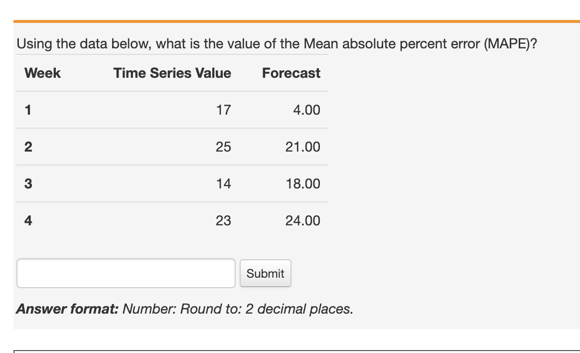 Solved Using the data below, what is the value of the Mean | Chegg.com