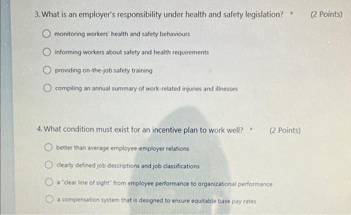 Solved 3. What Is An Employer's Responsibility Under Health | Chegg.com