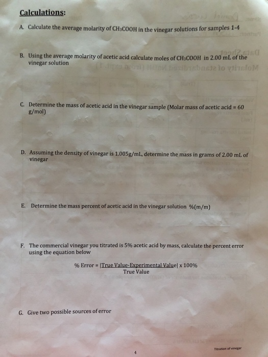 Solved Data Sheet Molarity of standardized NAOH (from expt. | Chegg.com