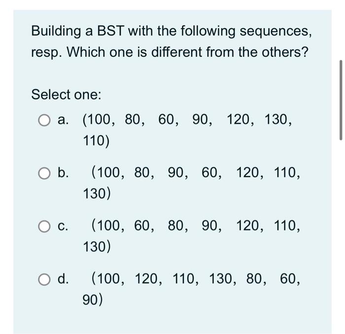 Solved The Following Description Of The Binary Search Is | Chegg.com