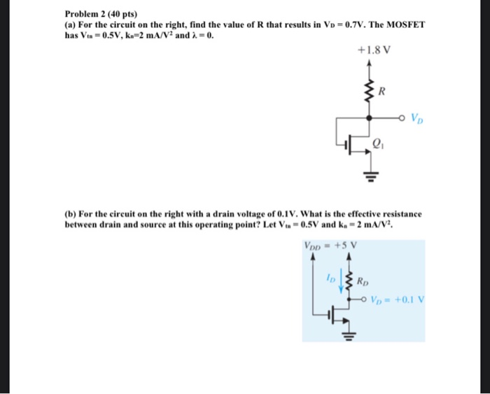 Solved Problem 2 (40 pts) (a) For the circuit on the right, | Chegg.com
