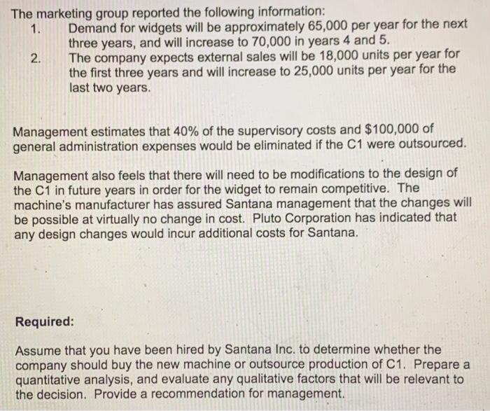 Solved Assignment - Capital Budgeting Santana Inc. | Chegg.com