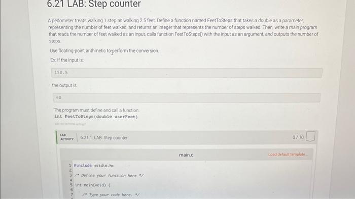 Solved A pedometer treats walking 1 step as waking 2.5 feet. | Chegg.com